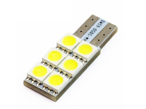 Żarówka samochodowa LED W5W T10 6 SMD 5050 CANBUS INTERLOOK na Arena.pl