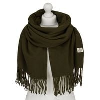 elegancki szalik damski z poliestru w kolorze khaki - peterson