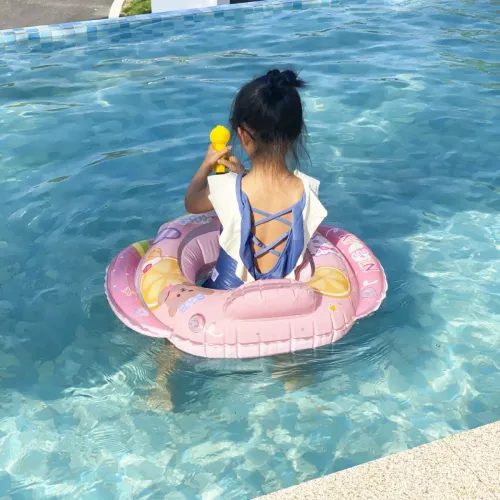 Dmuchany Pontonik Z Siedziskiem Różowe Koło Z Pistoletem Do Pływania Dla na Arena.pl