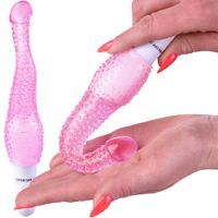 MASAŻER SZPAREK - CIENKI ANALNY WIBRATOR ŻELOWY RÓŻOWY