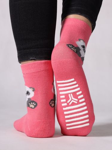 Skarpety bawełniane półfrotte dziewczęce z ABS kolorowe 6PAK 20-22 YOCLUB na Arena.pl