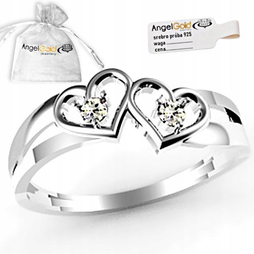 SREBRNY PIERŚCIONEK UROCZE SERDUSZKA PR.925 AŻUR na Arena.pl