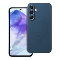 Futerał SILICONE MAG COVER kompatybilny z MagSafe do SAMSUNG A55 niebieski