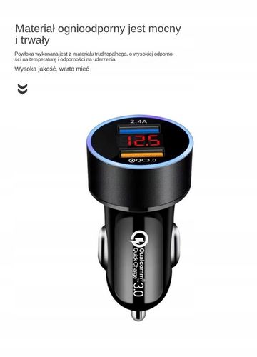 ŁADOWARKA SAMOCHODOWA 2x USB + KABEL 3W1 USB-C MICRO USB APPLE LIGHTNING na Arena.pl