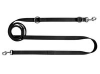 Regulowana smycz dla psa szyta grubą nicią Chaba 30mm x 130/260cm czarna