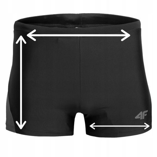 KĄPIELÓWKI 4F MĘSKIE NA BASEN PLAŻĘ SZORTY BOKSERKI SPORTOWE - CZARNY r. L na Arena.pl