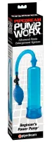 pipedream pump worx blue - pompka treningowa, 19 cm, dla początkujących