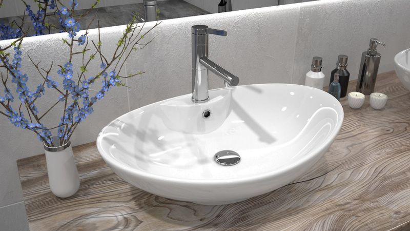 Umywalka Ceramiczna Nablatowa ROSA - REA zdjęcie 2