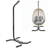 Stojak na krzesło ogrodowe, wiszące 180 kg stelaż na huśtawkę bocianie gniazdo, kokon czarny