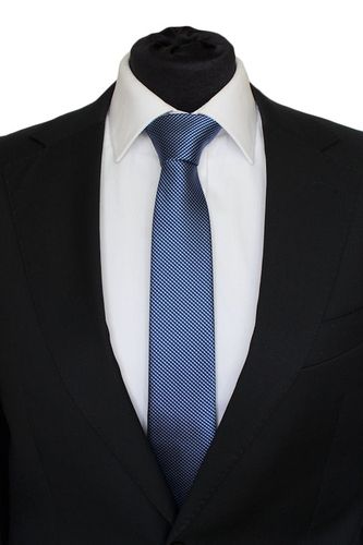 WĄSKI KRAWAT 6cm SLIM NIEBIESKO GRANATOWY W KRATKĘ na Arena.pl