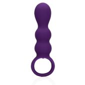 Teardrop Shaped Anal Vibrator - Clear Purple