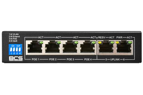 Switch PoE dla 4 kamer IP BCS-B-SP0402 4xPoE+ 60W na Arena.pl