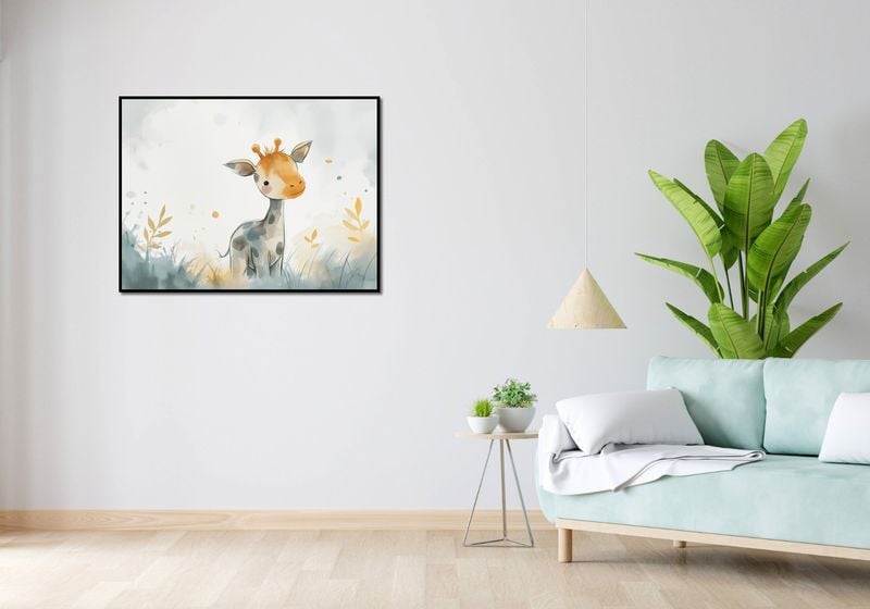 Plakat 100x75cm Mała Żyrafka zdjęcie 4