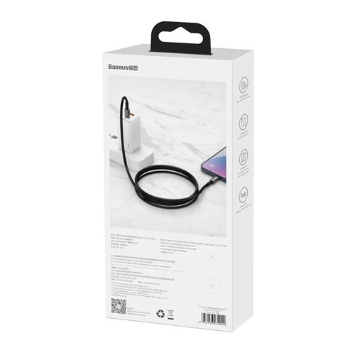 kabel usb-c do usb-c baseus tungsten gold, 100w,  2m (czarny) na Arena.pl
