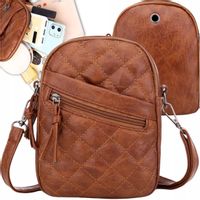 Torebka Skórzana Damska Na Ramię Listonoszka Boho Na Telefon Crossbody