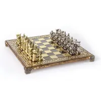 Szachy Leonidas 300 Spartan 28x28cm Brąz-Cynk Termopile Grecja Herakles