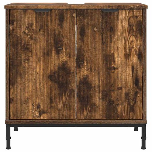 Szafka pod umywalkę z drzwiami Wędzony dąb 60.5 x 33.5 x 61 cm na Arena.pl