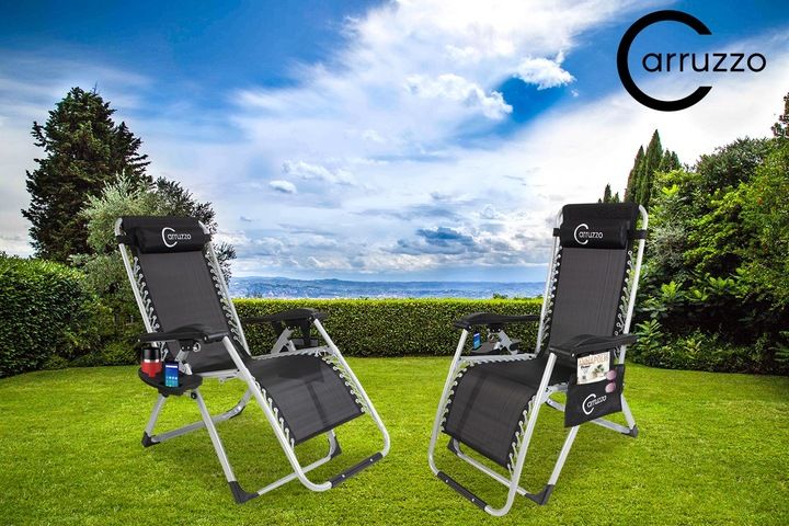 LEŻAK OGRODOWY PLAŻOWY SKŁADANY + STOLIK Wygodny na Taras do Ogrodu Premium zdjęcie 9