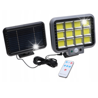LAMPA SOLARNA LED COB PANEL CZUJNIK RUCHU ZMIERZCHU MOCNA +PILOT OGRODOWA