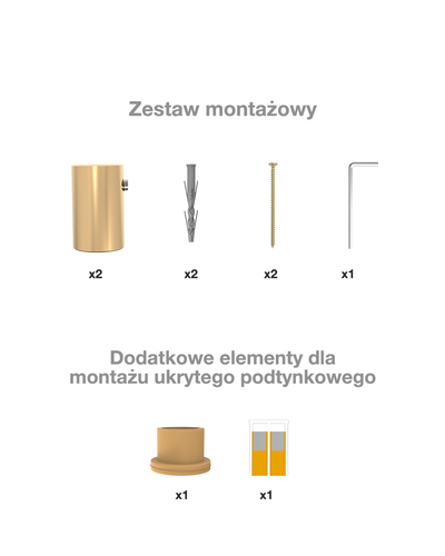 ELNA Grzejnik łazienkowy elektryczny Wertykal 6 Gold RUCHOME PRZĘSŁA na Arena.pl