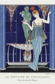 Plakat 61x91,5cm La Fontaine, Barbier Vintage do Salonu