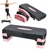 STEP SCHODEK DO ĆWICZEŃ AEROBIKU FITNESS 3 STOPNIOWY REGULOWANY WYTRZYMAŁY