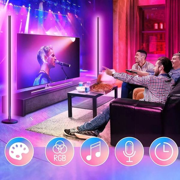 INTELIGENTNA LAMPA PODŁOGOWA LED RGB NAROŻNA STOJĄCA DO SALONU zdjęcie 2