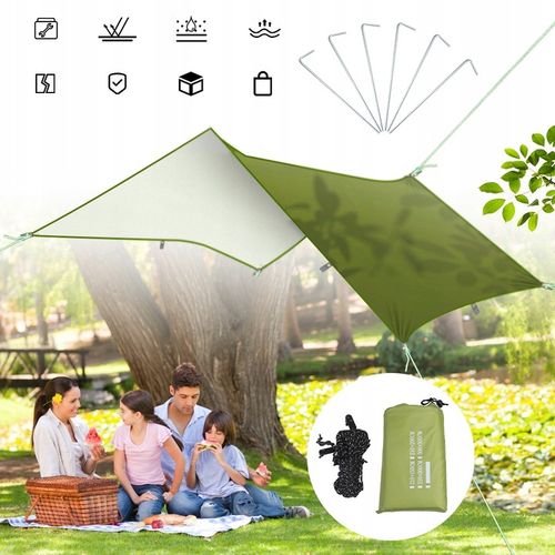 PLANDEKA NAMIOTOWA 3 X 3 M, PLANDEKA NA HAMAK, WODOSZCZELNA, NA KEMPING na Arena.pl