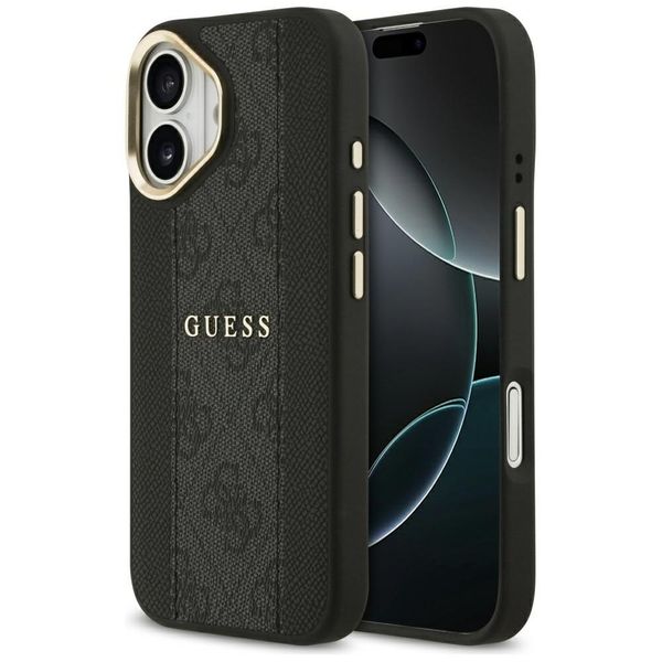 Etui Guess 4G Stripe MagSafe do iPhone 17 czarny zdjęcie 1