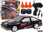 Autko Sportowe Zdalnie Sterowane R/C 1:24 Czarne Wymienne Koła