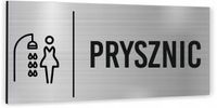 Tabliczka oznaczenie prysznic Tablica informacyjna Piktogram Aluminium