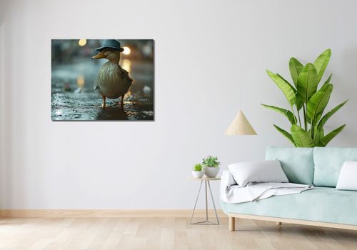 Obraz 90x70cm Kaczka w Kapeluszu na Arena.pl