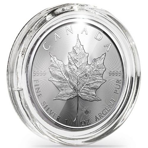 Leuchtturm - Plastikowy kapsel Kanadyjski Liść Klonowy 1 uncja Srebra Ultra Perfect Fit 10 sztuk na Arena.pl