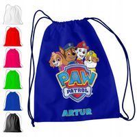 WOREK PLECAK SPORTOWY NA WF DLA DZIECI - PSI PATROL + IMIĘ! PAW PIES BAJKA