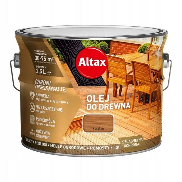 ALTAX OLEJ DO DREWNA KASZTAN 2,5L zdjęcie 1
