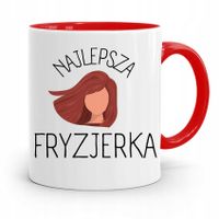 Kubek Czerwony Fryzjera Najlepsza Fryzjerka Z Nadrukiem Ze Zdjęciem