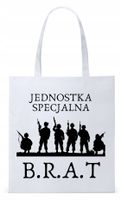 Dla Brata Na Prezent Torba Eco Biała Shopper Z Nadrukiem Ze Zdjęciem