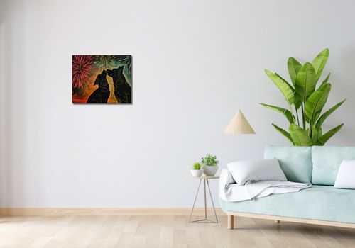 Obraz 50x40cm Psi Uścisk na Arena.pl