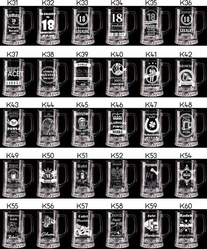 KUFEL DO PIWA Z GRAWEREM 660 ml URODZINY PREZENT DZIEŃ OJCA KAWALERSKI na Arena.pl