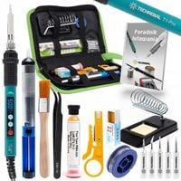 Lutownica DUŻY ZESTAW LUTOWNICZY 16w1 Techrebal 80W CYNA TOPNIK PĘSETA