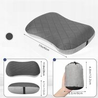 PODUSZKA SAMOPOMPUJĄCA Z POKROWCEM 43X28 KEMPING POD NAMIOT WYGODNA LEKKA