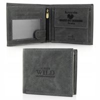 Skórzany PORTFEL męski Prezent WALENTYNKI GRAWER