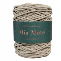 Sznurek do Makramy 5mm 100m Pleciony bawełniany Mia Mote 5 mm BEŻOWY