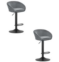 Hoker EAST - aksamit szary / baza czarna x 2