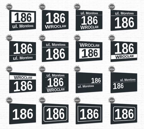 Tabliczka ADRESOWA Z TWOIM ADRESEM STRZAŁKA NUMER na Arena.pl