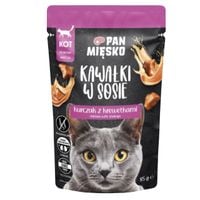 karma mokra dla kota kawałki mięsa kurczak krewetki pan mięsko 85g bez zbóż