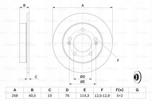 TARCZA HAM 258X10 P BOSCH na Arena.pl