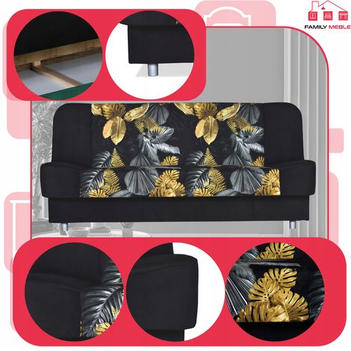 Kanapa sofa Sara Print Duo rozkładana wersalka spania bonell łóżko na Arena.pl