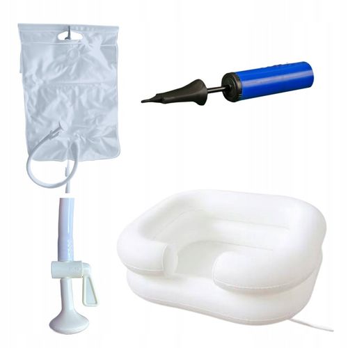 Basen do mycia głowy leżącego w łóżku miska do mycia włosów prysznic pompka na Arena.pl