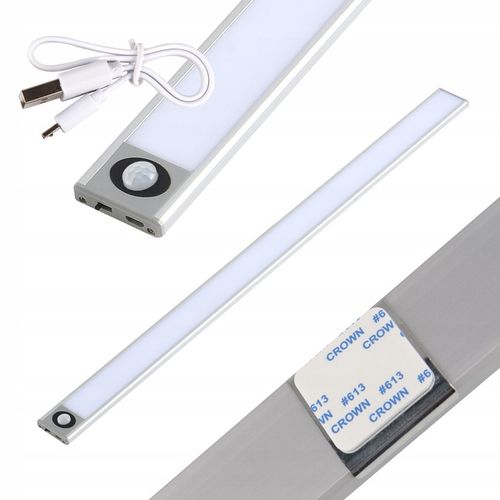 Lampa Listwa Oświetleniowa podszafkowa LED CZUJNIK RUCH MAGNES 60cm na Arena.pl